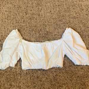 White crop top